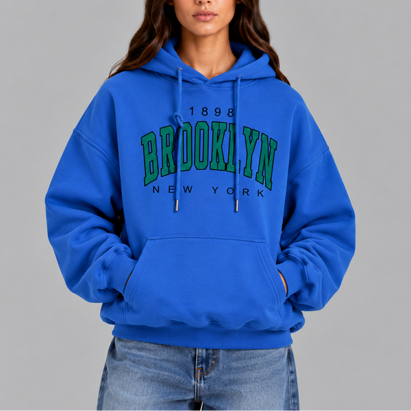 Women's  Brooklyn Oversized Hoodie – Casual Pullover Sweatshirt with Pockets