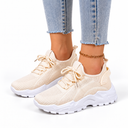 Women's Orthopedic Knit Sneakers with Lace-Up Design