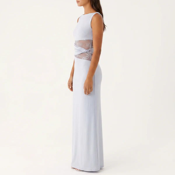 Women's Floral Lace Cut-Out Maxi Dress