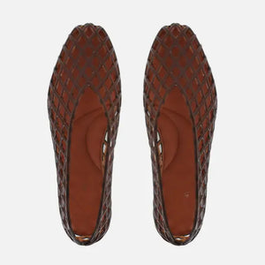 Women's Woven Jelly Ballet Flats | Breathable Summer Shoes