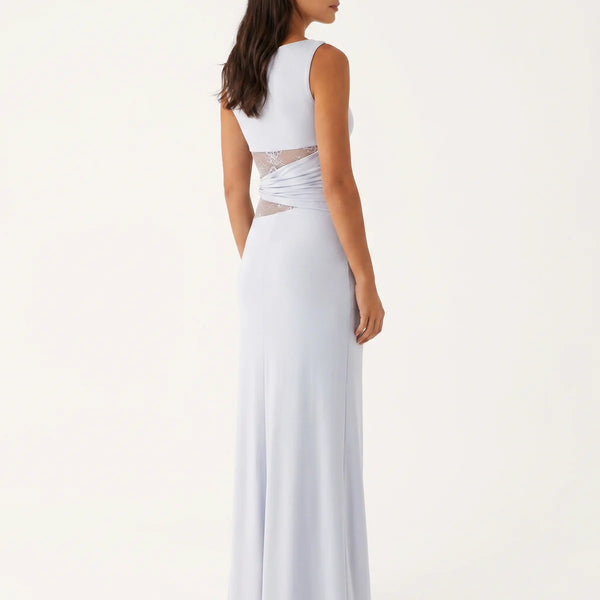 Women's Floral Lace Cut-Out Maxi Dress