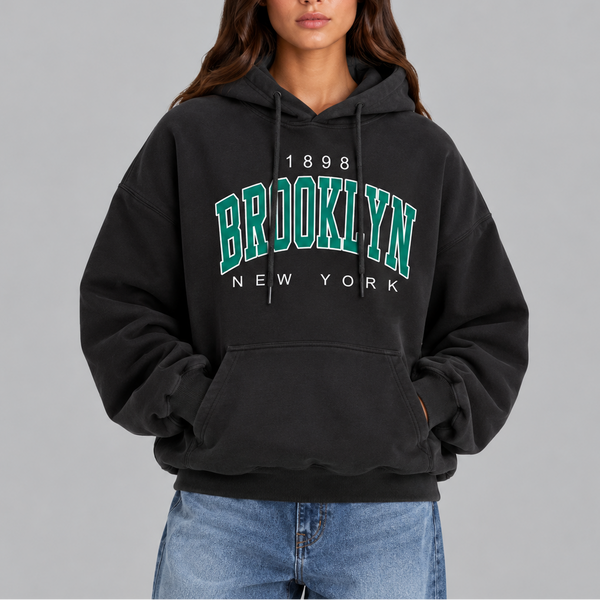 Women's  Brooklyn Oversized Hoodie – Casual Pullover Sweatshirt with Pockets