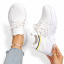 Women's Orthopedic Knit Sneakers with Lace-Up Design