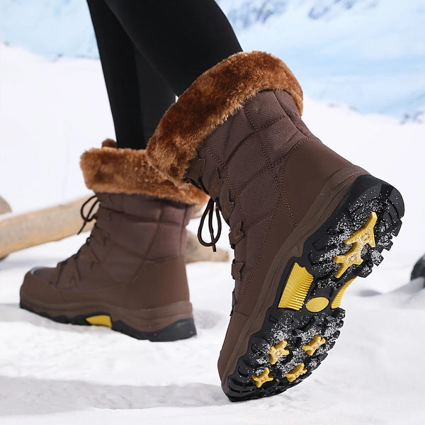 Women's Winter Boots | Cushioned Faux Fur Snow Boots