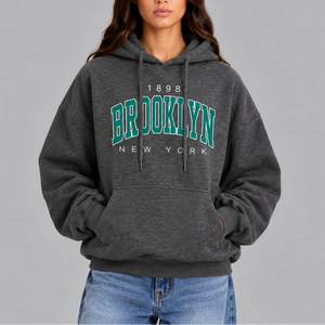 Women's  Brooklyn Oversized Hoodie – Casual Pullover Sweatshirt with Pockets