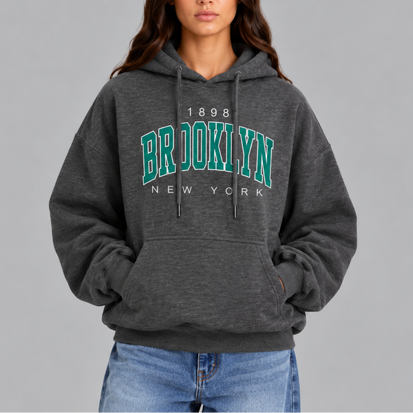 Women's  Brooklyn Oversized Hoodie – Casual Pullover Sweatshirt with Pockets