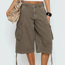 Women’s Longline Camo Cargo Shorts