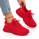 Women's Orthopedic Knit Sneakers with Lace-Up Design