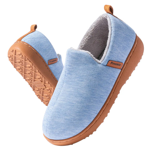 Women's Cushioned Slippers | Fleece Lined Hard Sole House Shoes