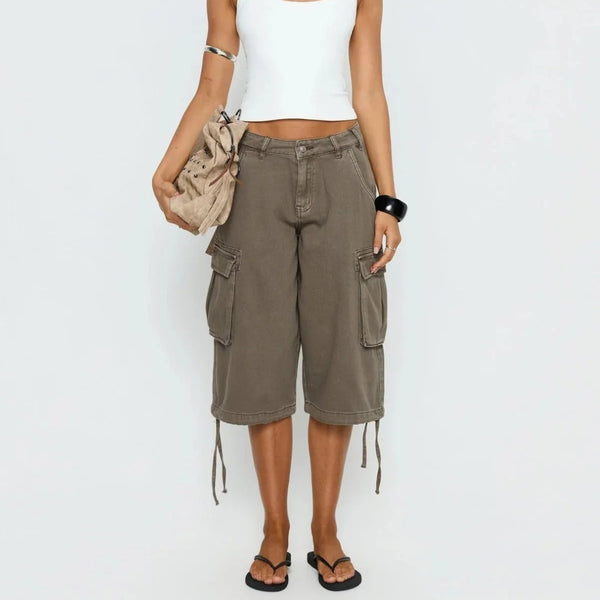Women’s Longline Camo Cargo Shorts
