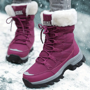 Women's Winter Boots | Cushioned Faux Fur Snow Boots