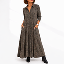 Women’s Elegant Midi Dress – Relaxed Fit with Pockets