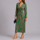 Bohemian Floral Twist Midi Dress