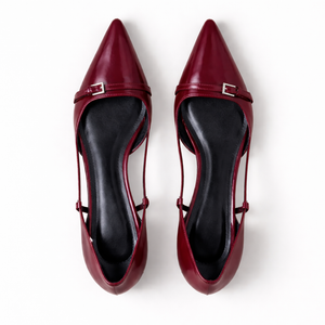 Women’s Patent Slingback Heels — Elegant Pointed Toe