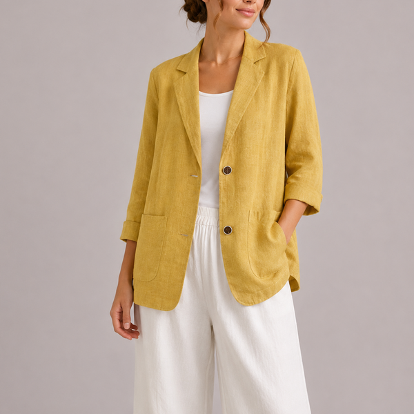 Women's Linen Blazer – Lightweight Elegant Casual Jacket