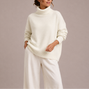 Women’s Oversized Turtleneck Sweater – Relaxed Knit Jumper