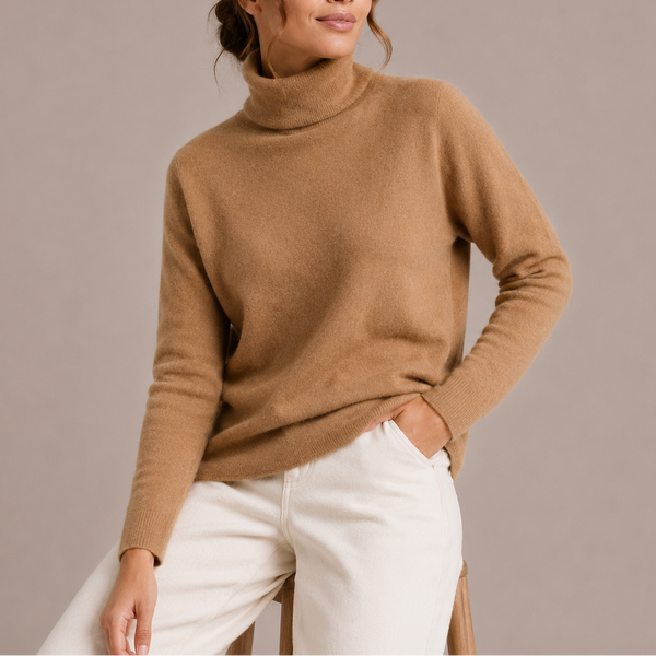 Women’s Classic Turtleneck Sweater – Soft Knit Jumper
