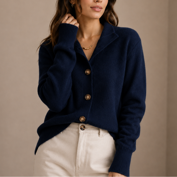 Women’s Collared Knit Cardigan – Soft Button-Up Sweater