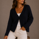 Women’s Knit Cardigan – V-Neck Lightweight Button-Up Style