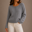 Women’s Knit Cardigan – Soft Button-Up Long Sleeve Round Neck Sweater
