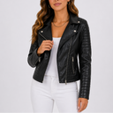 Women's Leather Biker Design Jacket