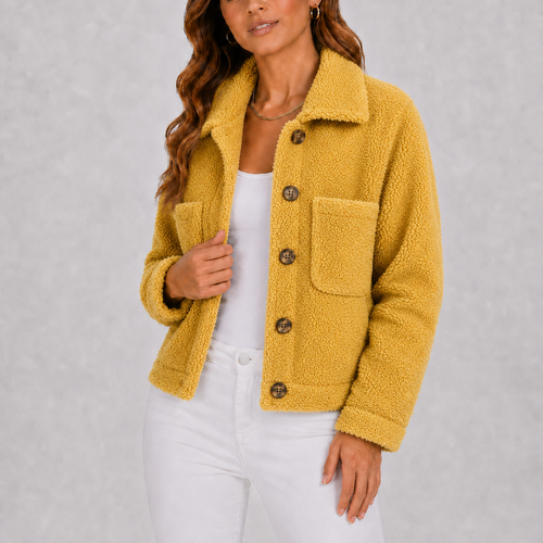 Women’s Casual Knit Blazer Autumn Jacket with Pockets