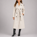 Women's Tailored Trench Coat with Waist Belt