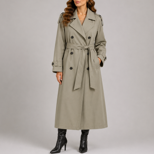 Women's Classic Long Trench Coat