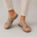 Unisex Suede Cross-Strap Sandals | Breathable Summer Comfort