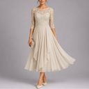 Women's Embroidered Lace Midi Dress | Wedding Guest
