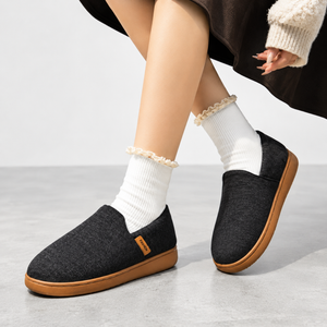 Women's Cushioned Slippers | Fleece Lined Hard Sole House Shoes