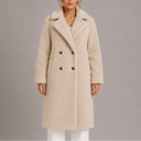 Women's Teddy Coat | Long Double-Breasted Faux Fur Winter Coat