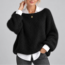 Women’s Oversized Chunky Knit Jumper with Balloon Sleeves