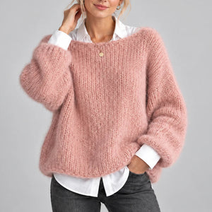 Women’s Oversized Chunky Knit Jumper with Balloon Sleeves