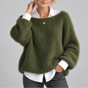 Women’s Oversized Chunky Knit Jumper with Balloon Sleeves