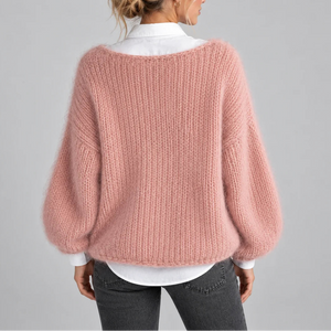 Women’s Oversized Chunky Knit Jumper with Balloon Sleeves
