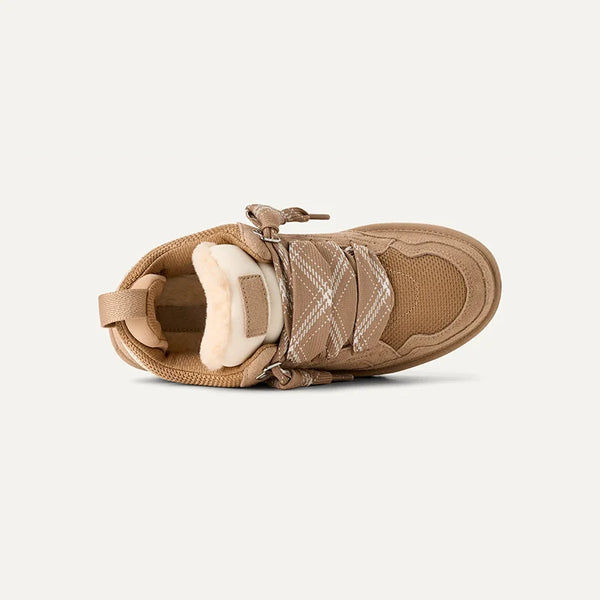 Women’s Fleece-Lined Suede Platform Winter Trainers