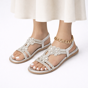 women’s orthopedic floral summer sandals — crystal comfort fit