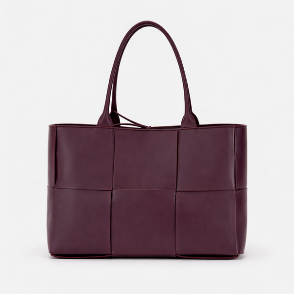 Luxury Woven Tote Bag – Soft Vegan Leather