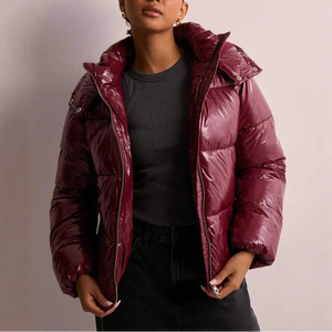 Women's Winter Coat | Hooded Quilted Puffer Jacket | Lightweight Insulation