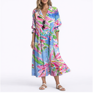 Flattering Floral Maxi Dress – Elegant Fit & Effortless Comfort