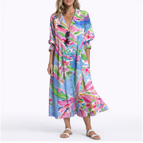 Flattering Floral Maxi Dress – Elegant Fit & Effortless Comfort