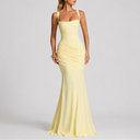Women’s Elegant Ruched Maxi Evening Dress