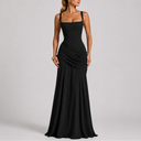 Women’s Elegant Ruched Maxi Evening Dress