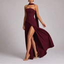 Women's Open Back Scarf Maxi Dress