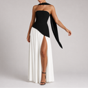 Women's Open Back Scarf Maxi Dress