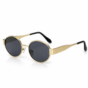 Women’s Retro Oval Sunglasses – Sleek Gold Detail