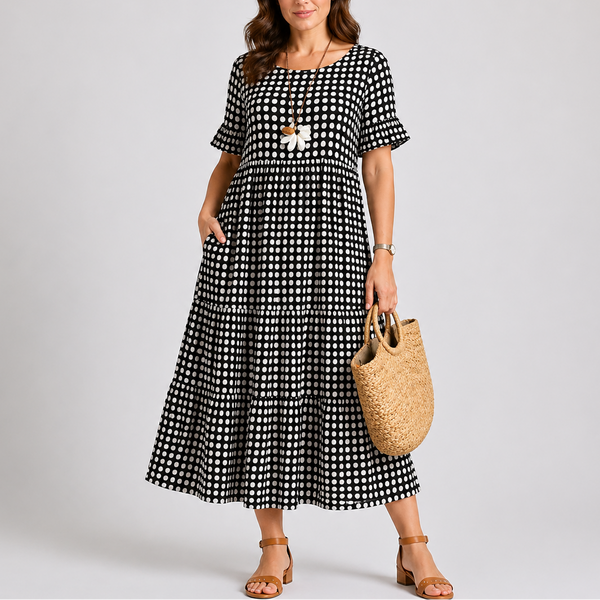 Women’s Summer Casual Polka Dot Midi Dress