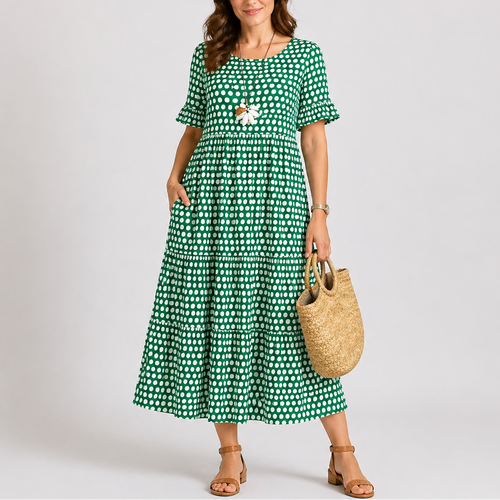Women’s Summer Casual Polka Dot Midi Dress