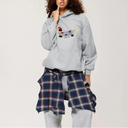 Women's Embroidered Dachshund Hoodie | Cozy Oversized Pullover